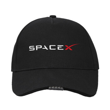 Space X, Work & Activity LED Light Cap – Perfect for Night & Low Light Conditions (100% COTTON, ADULT, UNISEX)