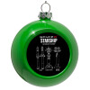 Green Christmas tree ornament bauble 8cm
