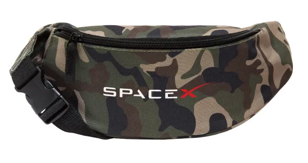 Space X — Unisex waist bag (banana) in Jungle camouflage color with 2 pockets