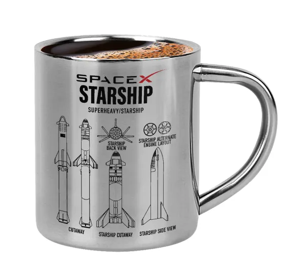Space X — Κουπάκι μεταλλικό διπλού τοιχώματος για espresso (220ml)