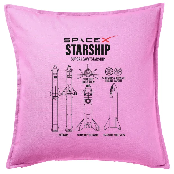 Space X — Sofa cushion Pink 50x50cm includes filling