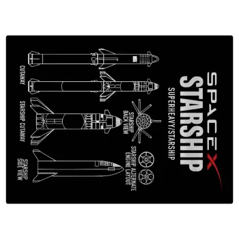 Space X, Επιφάνεια κοπής γυάλινη (38x28cm)