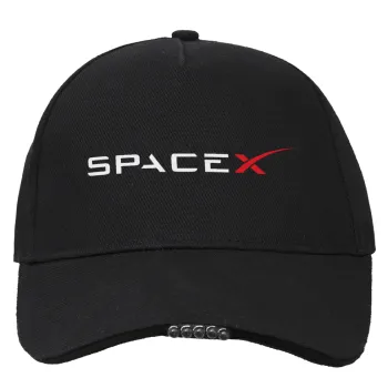 Space X, Work & Activity LED Light Cap – Perfect for Night & Low Light Conditions (100% COTTON, ADULT, UNISEX)