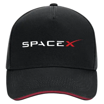 Space X, DRILL Καπέλο Ενηλίκων Ultimate ΜΑΥΡΟ/ΚΟΚΚΙΝΟ, (100% ΒΑΜΒΑΚΕΡΟ, ΕΝΗΛΙΚΩΝ, UNISEX, ONE SIZE)