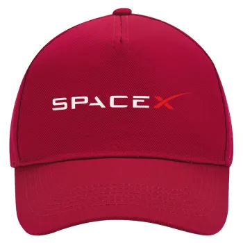 Space X, Adult Ultimate Hat RED, (100% COTTON DRILL, ADULT, UNISEX, ONE SIZE)