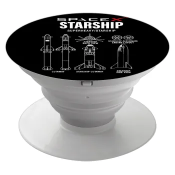 Space X, Phone Holders Stand  Λευκό Βάση Στήριξης Κινητού στο Χέρι