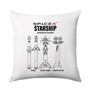 Space X, Μαξιλάρι καναπέ 40x40cm περιέχεται το  γέμισμα