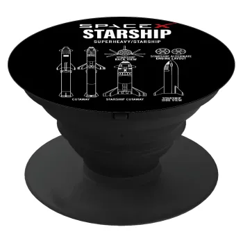 Space X, Phone Holders Stand  Μαύρο Βάση Στήριξης Κινητού στο Χέρι