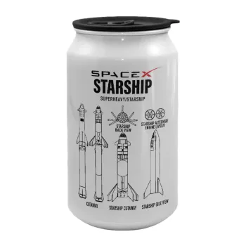 Space X, Κούπα ταξιδιού μεταλλική με καπάκι (tin-can) 500ml