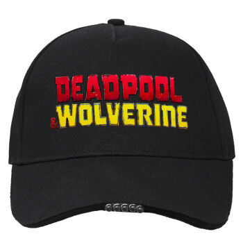 Superhero Deadpool Wolverine, Καπέλο Εργασίας & Δραστηριοτήτων με LED Φως - Ιδανικό για Νύχτα & Χαμηλό Φωτισμό (100% ΒΑΜΒΑΚΕΡΟ, ΕΝΗΛΙΚΩΝ, UNISEX)