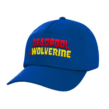 Superhero Deadpool Wolverine, Twill Children's Cap, ROYAL BLUE (100% COTTON, CHILDREN, UNISEX)