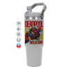ΓΚΡΙ χρώματος Θερμός Ανοξείδωτο 890ml (30oz) με χερούλι