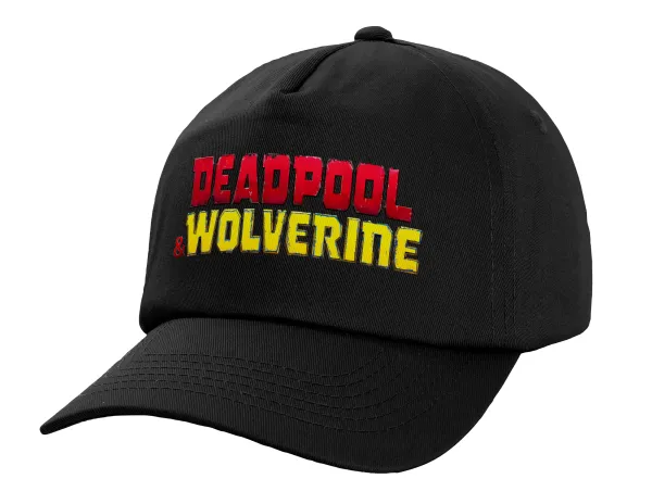 Superhero Deadpool Wolverine — Καπέλο Ενηλίκων Baseball, 100% Βαμβακερό,  Μαύρο (ΒΑΜΒΑΚΕΡΟ, ΕΝΗΛΙΚΩΝ, UNISEX, ONE SIZE)
