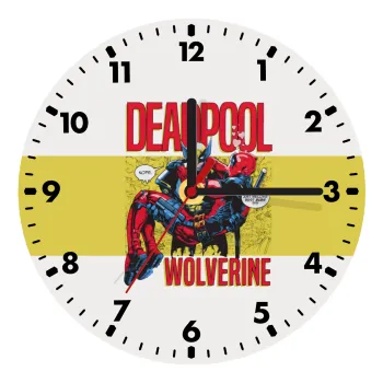 Superhero Deadpool Wolverine, Ρολόι τοίχου ξύλινο (20cm)