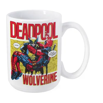 Superhero Deadpool Wolverine, Κούπα Mega, κεραμική, 450ml