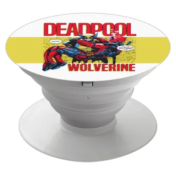 Superhero Deadpool Wolverine, Phone Holders Stand  Λευκό Βάση Στήριξης Κινητού στο Χέρι