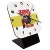 Quartz Wooden table clock with hands (10cm)