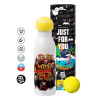 Tennis ball Metal mug thermos White, double wall, 550ml