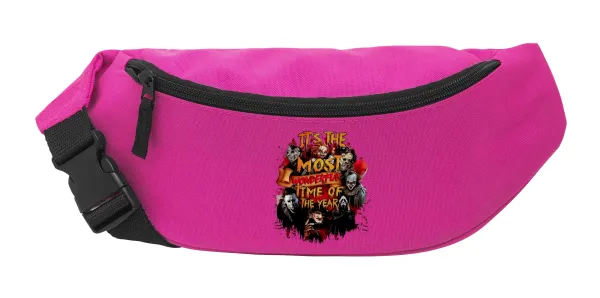 Halloween it's most wonderful time of the year — Unisex waist bag (banana) in PINK color with 2 pockets