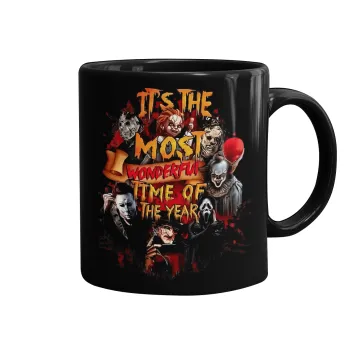 Halloween it's most wonderful time of the year, Κούπα Μαύρη, κεραμική, 330ml