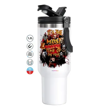Halloween it's most wonderful time of the year, Mega Stainless steel Tumbler with lid, double wall 1,2L