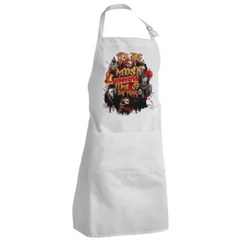 Halloween it's most wonderful time of the year, Ποδιά Σεφ Ολόσωμη Ενήλικων (με ρυθμιστικά και 2 τσέπες)