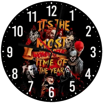 Halloween it's most wonderful time of the year, Ρολόι τοίχου ξύλινο (30cm)
