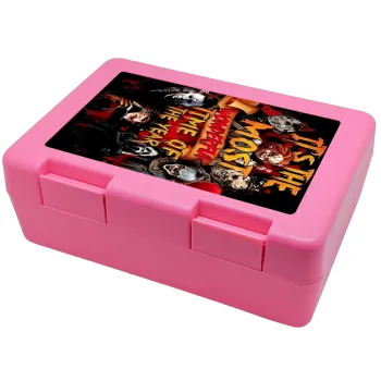 Halloween it's most wonderful time of the year, Παιδικό δοχείο κολατσιού ΡΟΖ 185x128x65mm (BPA free πλαστικό)