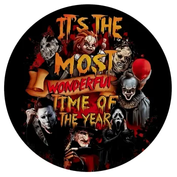 Halloween it's most wonderful time of the year, Mousepad Στρογγυλό 20cm