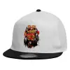 Καπέλο παιδικό Flat Snapback, Λευκό (100% ΒΑΜΒΑΚΕΡΟ, ΠΑΙΔΙΚΟ, UNISEX, ONE SIZE)