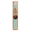 Easter Set, wooden keychain & aromatic flat Easter candle (30cm) (TURQUOISE)