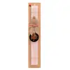 Easter Set, wooden keychain & scented flat Easter candle (30cm) (PINK)