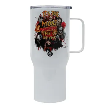 Halloween it's most wonderful time of the year, Mega Stainless steel Tumbler with lid, double wall 750L