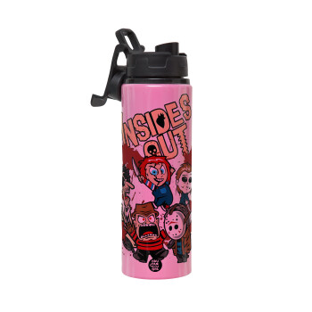 Halloween Inside out, Μεταλλικό παγούρι νερού με καπάκι ασφαλείας, αλουμινίου 850ml