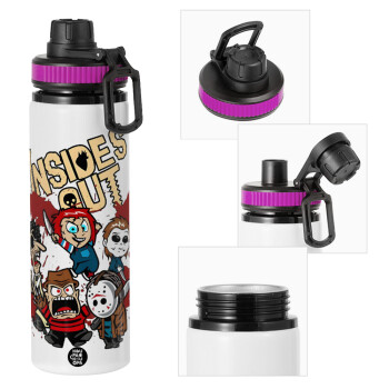 Halloween Inside out, Metallic water bottle with safety lid, 850ml aluminum