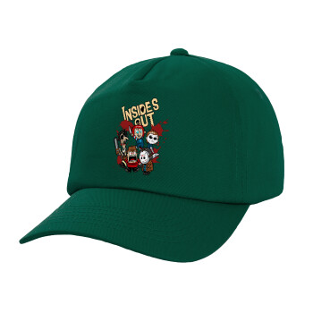 Halloween Inside out, Twill Children's Cap, DARK GREEN (100% COTTON, CHILDREN, UNISEX)