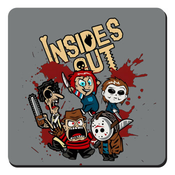 Halloween Inside out, Τετράγωνο μαγνητάκι ξύλινο 9x9cm