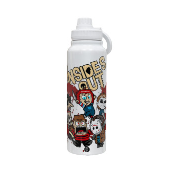 Halloween Inside out, 1L Stainless Steel Thermal Bottle with Phone Holder & Double Wall Insulation