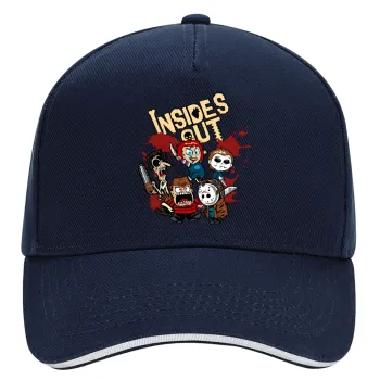 Halloween Inside out, DRILL Adult Ultimate Hat BLUE/WHITE, (100% COTTON, ADULT, UNISEX, ONE SIZE)