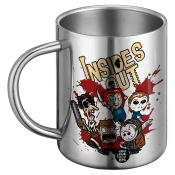 Halloween Inside out, Ανοξείδωτη Μεταλλική Κούπα 450ml - Διπλού Τοιχώματος