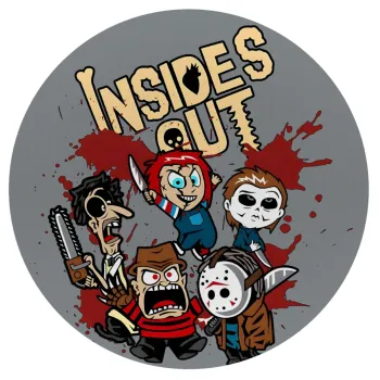 Halloween Inside out, Mousepad Στρογγυλό 20cm