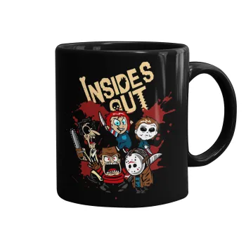 Halloween Inside out, Κούπα Μαύρη, κεραμική, 330ml