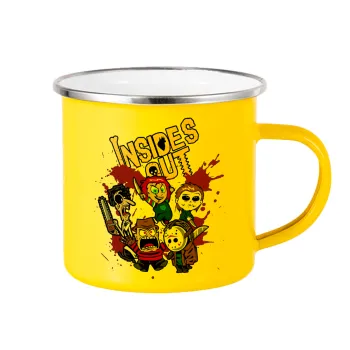 Halloween Inside out, Κούπα Μεταλλική εμαγιέ Κίτρινη 360ml