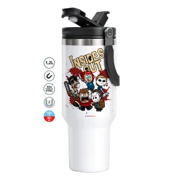Halloween Inside out, Mega Stainless steel Tumbler with lid, double wall 1,2L