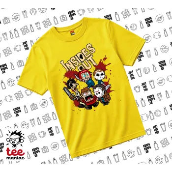 Halloween Inside out, yellow childrens T-Shirt made of 100% cotton, for every day. Vegan & OEKO-TEX certified.