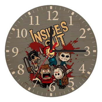 Halloween Inside out, Ρολόι τοίχου ξύλινο plywood (20cm)