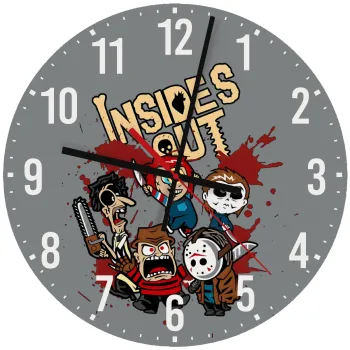Halloween Inside out, Ρολόι τοίχου ξύλινο (30cm)