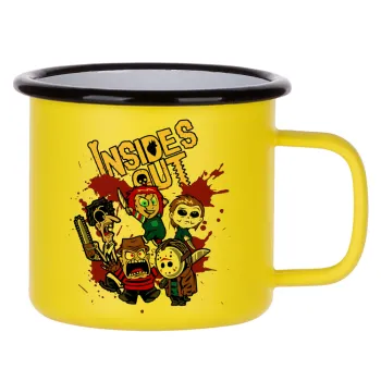 Halloween Inside out, Metallic enamel MATT Yellow cup 360ml