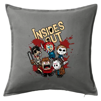 Halloween Inside out, Sofa cushion Grey 50x50cm includes filling
