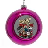 Purple Christmas tree ornament bauble 8cm